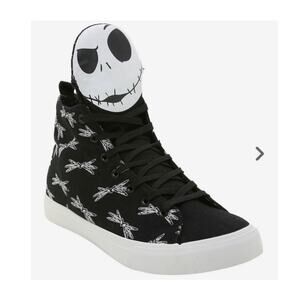 DISNEY The Nightmare Before Christmas Jack Skellington Hi-Top Sneakers Sz 9